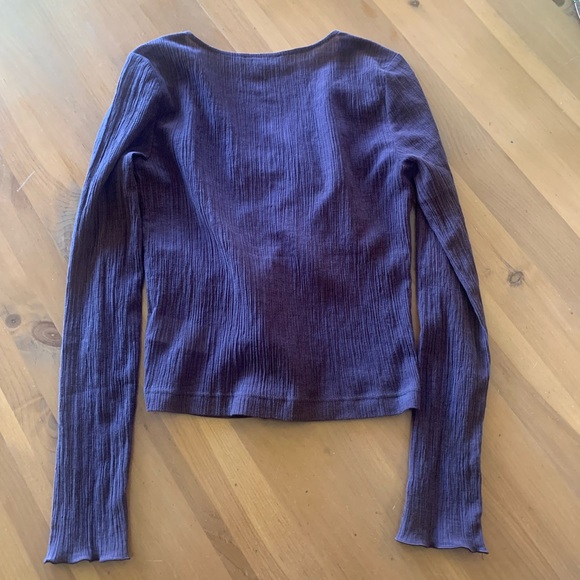 Madewell Ruched Ribbed Long Sleeve Top - Picture 3 of 4